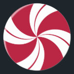 Peppermint Swirl Stripe Candy Classic Round Sticker<br><div class="desc">Peppermint Swirl Stripe Candy</div>