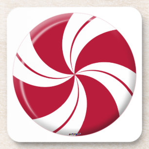 Peppermint Swirl Stripe Candy Coaster