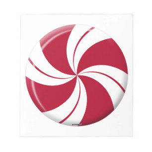 Peppermint Swirl Stripe Candy Notepad