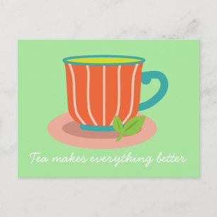 Peppermint tea for tea lovers postcard