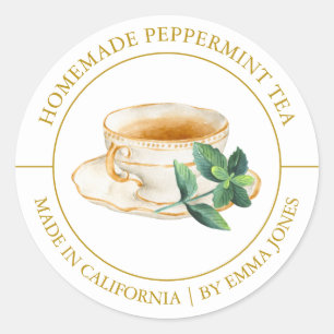 Peppermint Tea Modern label