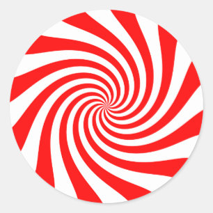 Peppermint Twirl Classic Round Sticker