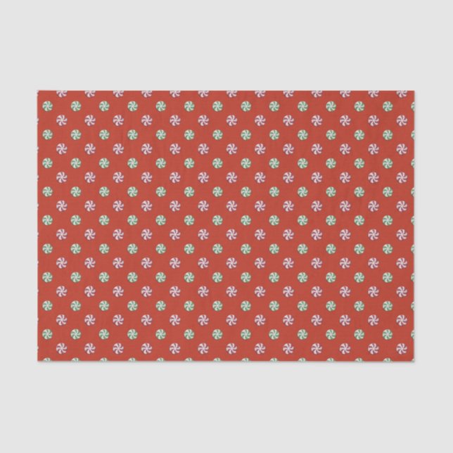 Peppermint Twist Candies Tissue Paper (Front)