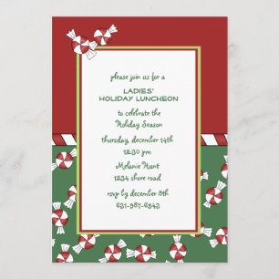Peppermints Holiday Invitation