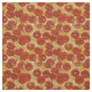 Pepperoni and Cheese Pizza Fabric