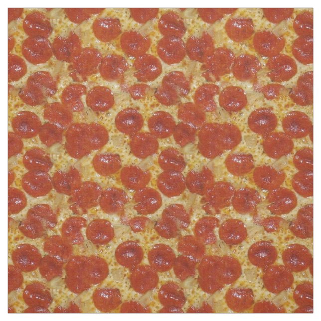 Pepperoni and Cheese Pizza Fabric (Swatch)
