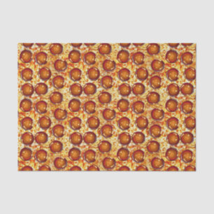 Pepperoni and Cheese Pizza Pattern Tissue Paper