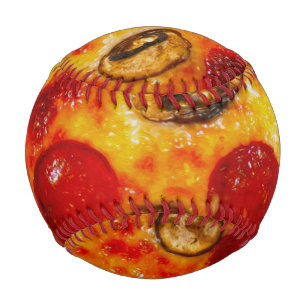 Pepperoni and Mushroom Pizza Baseball