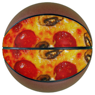 Pepperoni and Mushroom Pizza Basketball