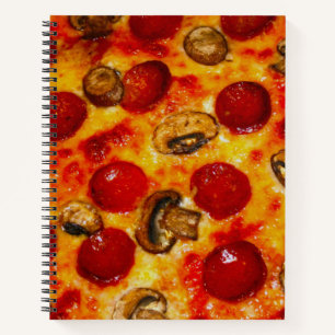 Pepperoni and Mushroom Pizza Notebook