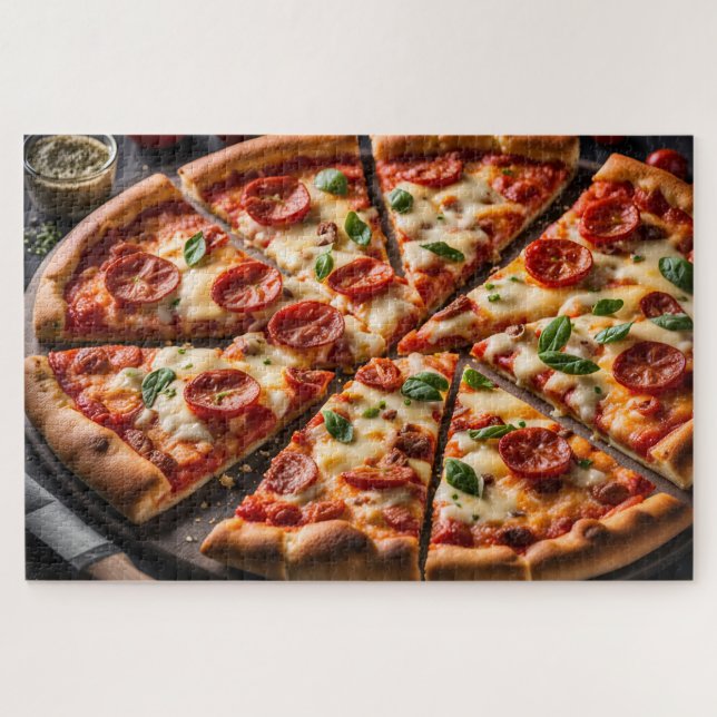 Pepperoni & Cheese Pizza Jigsaw Puzzle (Horizontal)