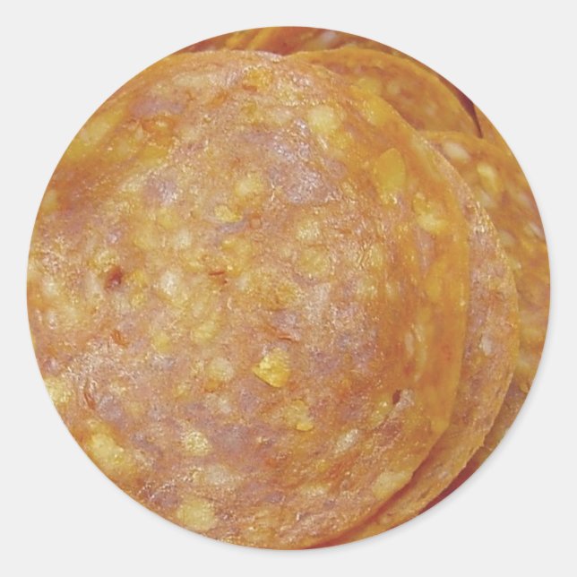 Pepperoni Classic Round Sticker (Front)