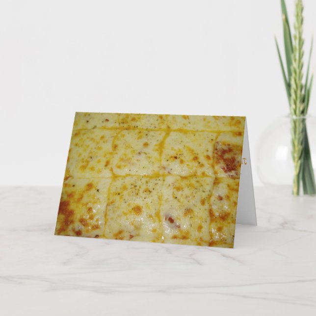 "Pepperoni Extra Cheese" Birthday Card (Front)