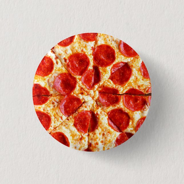 PEPPERONI PIZZA   3 CM ROUND BADGE (Front)