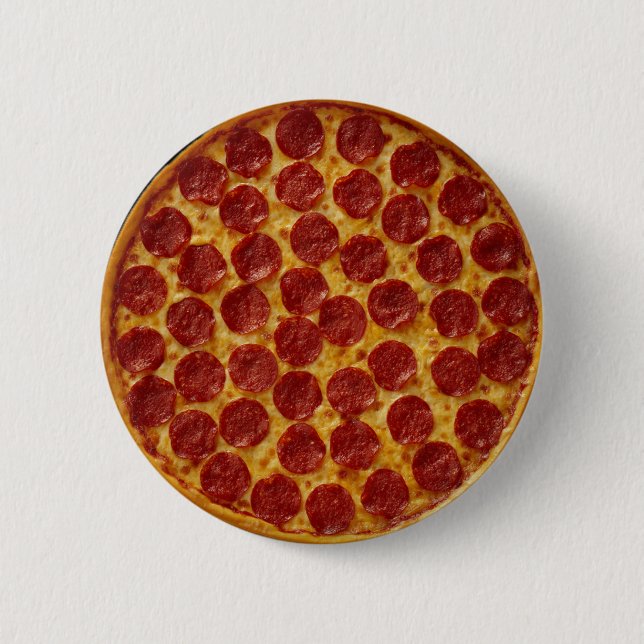 PEPPERONI PIZZA 6 CM ROUND BADGE (Front)