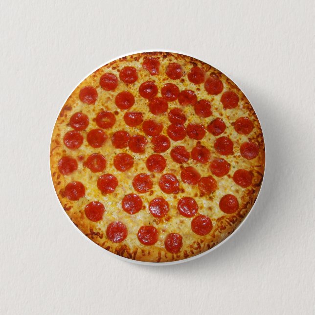 Pepperoni Pizza 6 Cm Round Badge (Front)