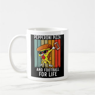  Pepperoni Pizza And American Football For Life Coffee Mug