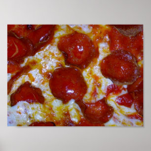 pepperoni Pizza Close up poster
