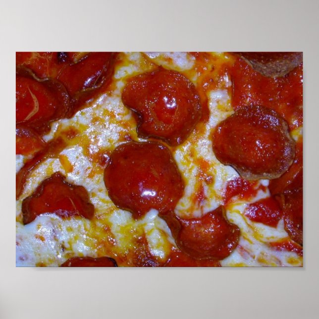pepperoni Pizza Close up poster (Front)