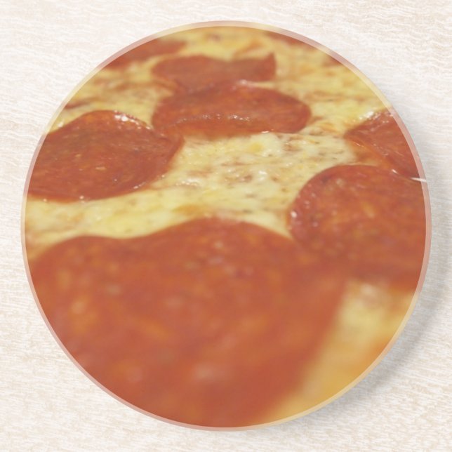 pepperoni pizza coaster (Front)