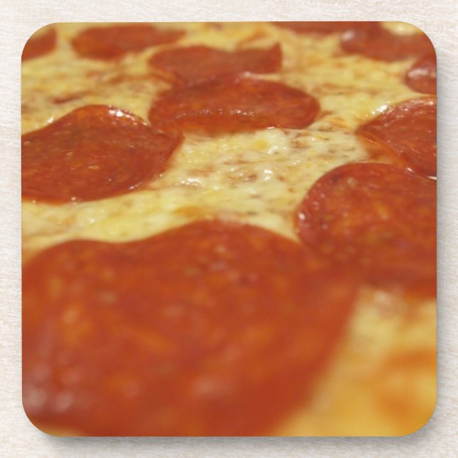 pepperoni pizza coaster (Front)