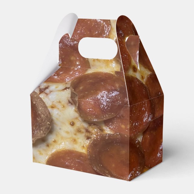 Pepperoni Pizza Favour Box (Front Side)