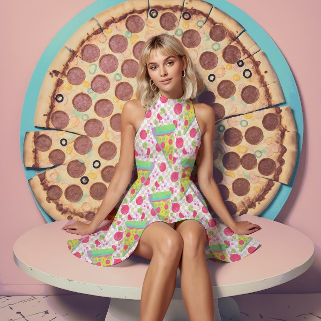 Pepperoni pizza in 90s colours  fabric (Creator Uploaded)