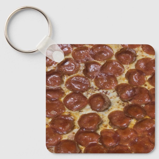 Pepperoni Pizza Key Ring (Front)