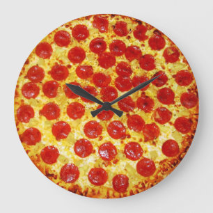 Pepperoni Pizza Large Clock