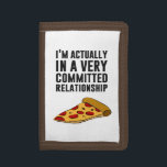 Pepperoni Pizza Love - A Serious Relationship Tri-fold Wallet<br><div class="desc">... with pizza!  Great gift or tshirt idea for pizza and snack food lovers.</div>
