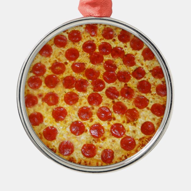 Pepperoni Pizza Metal Ornament (Front)