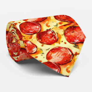 Pepperoni Pizza Neck Tie