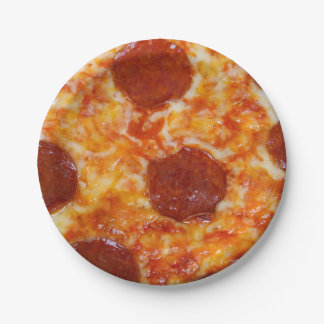 Pepperoni Pizza Paper Plate
