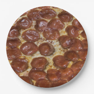 Pepperoni Pizza Paper Plate