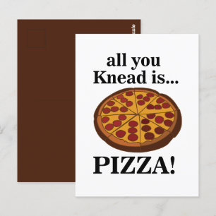 Pepperoni Pizza Party Funny Postcard