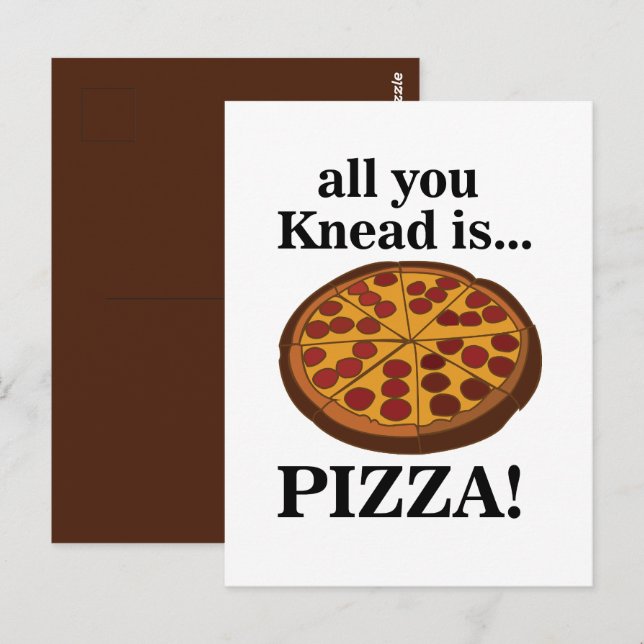 Pepperoni Pizza Party Funny Postcard (Front/Back)