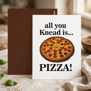 Pepperoni Pizza Party Funny Postcard