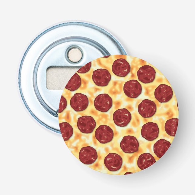 Pepperoni Pizza Pattern Bottle Opener (Front)
