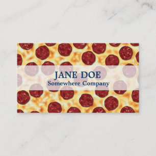 Pepperoni Pizza Pattern Business Card