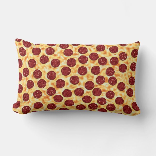 Pepperoni Pizza Pattern Lumbar Cushion (Front)