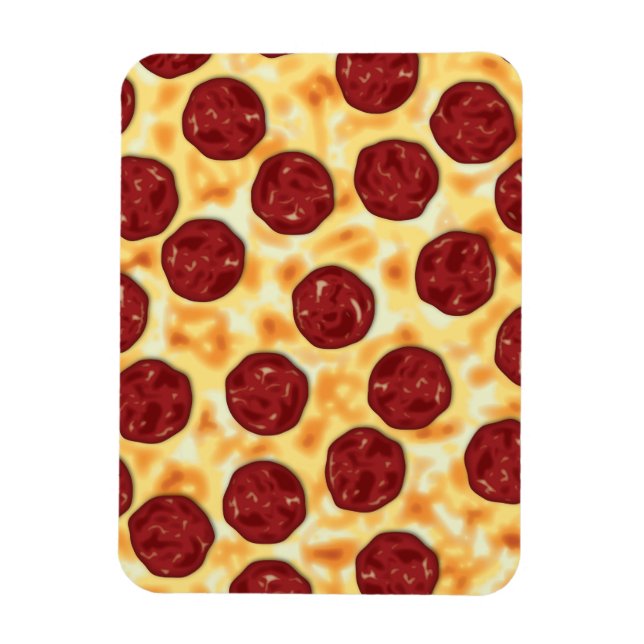 Pepperoni Pizza Pattern Magnet (Vertical)