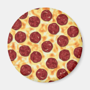Pepperoni Pizza Pattern Magnet