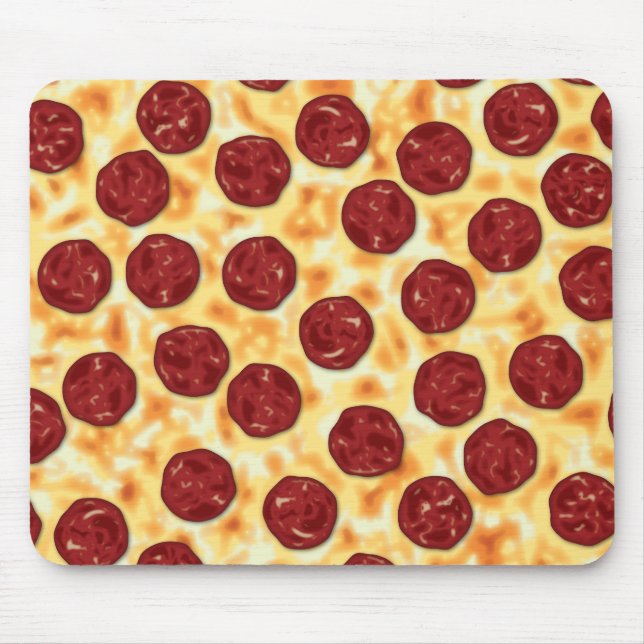 Pepperoni Pizza Pattern Mouse Pad (Front)