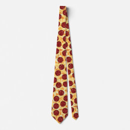 Pepperoni Pizza Pattern Tie