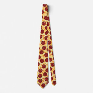 Pepperoni Pizza Pattern Tie