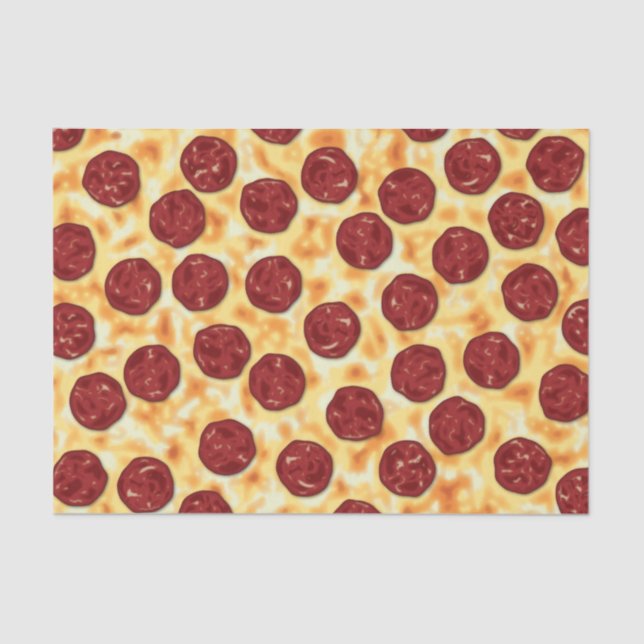 Pepperoni Pizza Pattern Tissue Paper (Front)