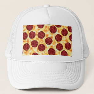 Pepperoni Pizza Pattern Trucker Hat