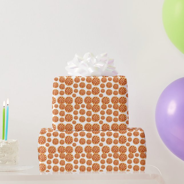 Pepperoni pizza pattern wrapping paper (Party Gifts)