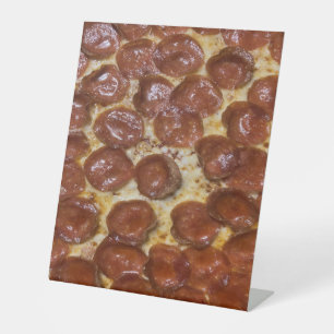 Pepperoni Pizza Pedestal Sign