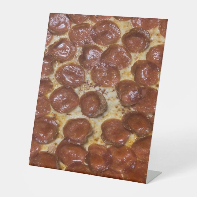 Pepperoni Pizza Pedestal Sign (Front)